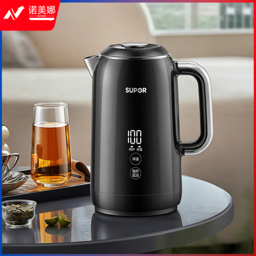 苏泊尔(SUPOR)电热水壶 1.7L大容量 触控调温烧水壶 壶身大屏实时显温电热水壶 316L不锈钢电水壶 SW-17J61A