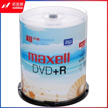 麦克赛尔(maxell)DVD+R光盘 刻录光盘 光碟 空白光盘 M2系列16速4.7G 珍珠白桶装100片