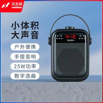 十度（ShiDu） 黑金刚H6无线蓝牙户外手提大功率广场舞小K歌音响教师教学导游讲解扩音器 数字按键经典黑 无线头戴版