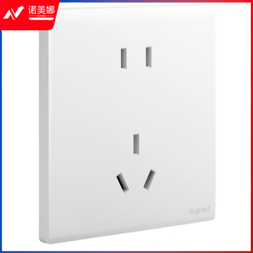 罗格朗(LEGRAND)开关插座面板 简悦系列陶瓷白色 86型墙壁插座 10A五孔插座F6R/426/10USL