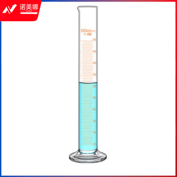 六鑫玻璃量筒带刻度量筒高硼硅耐高温透光性高玻璃底座量筒500ml量筒1个