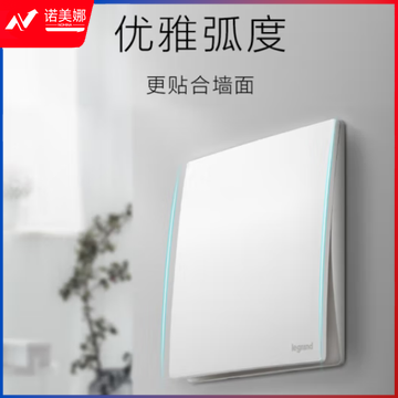 罗格朗(LEGRAND)开关插座面板 未莱系列陶瓷白色开关 单开双控F8/31/2/3B