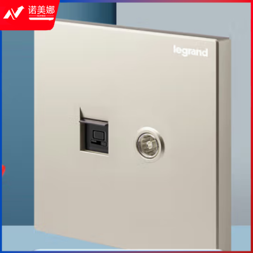 罗格朗(LEGRAND)开关插座面板 仕典米兰金无边框大面板电脑(超五类)电视插座K8/C01/TV-C2