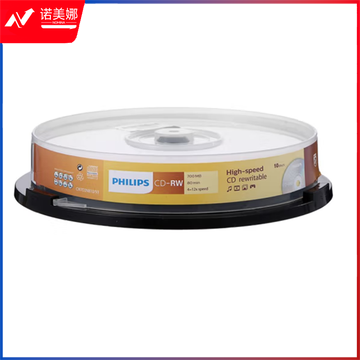 飞利浦（PHILIPS）CD-RW 可擦写空白刻录光盘光碟 10片/盒（盒）
