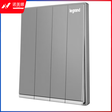 罗格朗(LEGRAND)开关插座面板 逸景系列深砂银灰色插座开关墙壁电源插座 四开双控K8/34/2/3D-C3