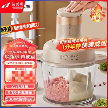 小熊（Bear）绞肉机和面机搅面料理二合一家用搅拌揉面机厨师机碎肉机2.7L大容量 QSJ-P05A5