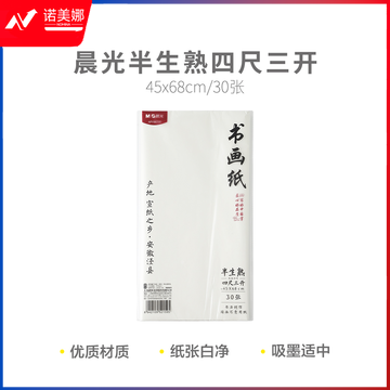 晨光APY9070D 半生熟四尺三开30张宣纸