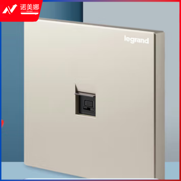 罗格朗(LEGRAND)开关插座面板 仕典米兰金无边框 一位电脑/网络插座(超五类)K8/C01-C2