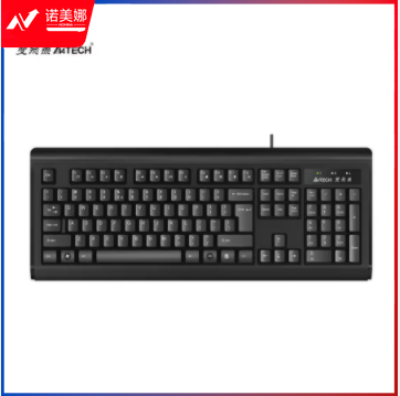 双飞燕(A4TECH) KB-8A 有线键盘 办公打字专用台式电脑笔记本外接薄膜键盘 USB接口 黑色