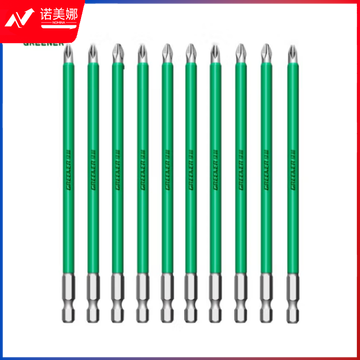 绿林（GREENER）十字批头套装高硬度强磁防滑大全超硬【150mm】10支