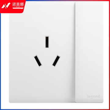 罗格朗(LEGRAND)开关插座面板 简悦系列陶瓷白色 86型墙壁插座 16A三孔带开关插座F6R/15/15CS