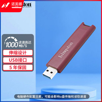 金士顿(Kingston) DTMax 1TB 高速固态U盘 USB3.2 大容量优盘手机U盘 1TB(USB接口)