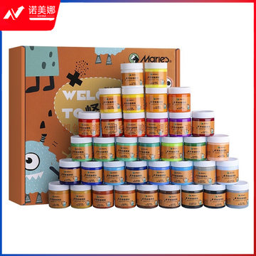 马利(Marie’s)儿童丙烯颜料50ml36色16件套装 小盒装儿童幼儿园彩绘涂鸦画手绘diy石头鞋子创意丙烯防水颜料