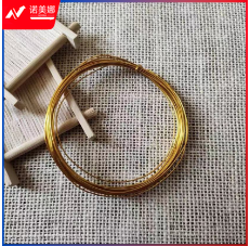 景泰蓝金丝彩砂工艺装饰画原材料彩丝  金色 1*0.5  10米
