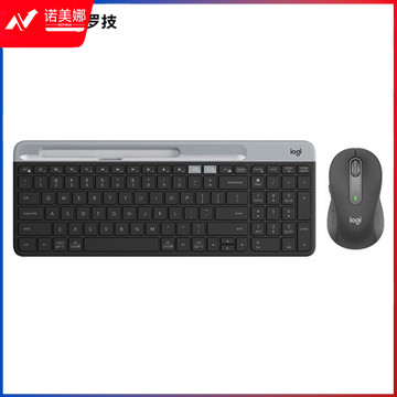罗技（Logitech）M650M无线蓝牙鼠标K580无线蓝牙键盘 商务办公键鼠套装（黑）