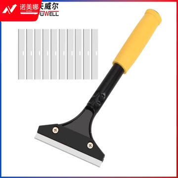 卡夫威尔 清洁铲刀刮腻子墙面玻璃瓷砖刮胶器清洁刀美缝工具刮刀带刀片 刮污刀地板清洁除胶铲子240mm KU3449