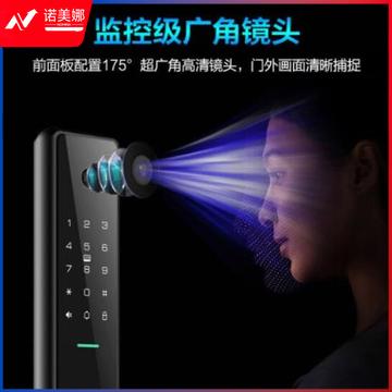 TCL猫眼可视带屏幕指纹锁智能锁家用防盗门锁密码锁电子锁推拉式自动款C级锁芯标准锁体可充电K7Q 2021新款-门铃猫眼升级-K7Q