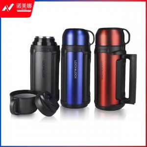 乐扣乐扣 LOCK&LOCK LHC1427R蓝色 1.8L 304不锈钢保温杯 户外大容量运动水壶 车载旅行保温壶 