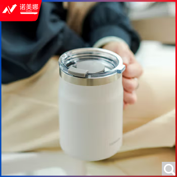 乐扣乐扣 LOCK&LOCK LHC4219WHT 遇见咖啡杯 304不锈钢桌面保温杯 非密封盖475ml白色