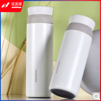 乐扣乐扣 lock&lock LHC4212WHT 憧憬旋转保温杯 不锈钢学生杯子 450ML 白色