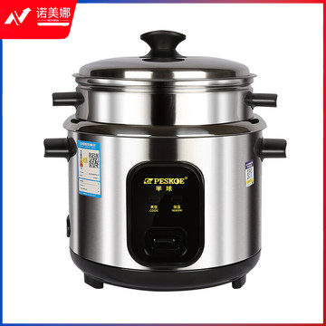 半球6L电饭锅电蒸锅真304食品级不锈钢0涂层内胆6升304内胆+304蒸笼+玻璃盖 6L