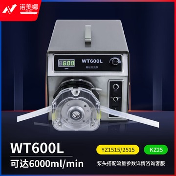 倍佳鑫 工业型蠕动泵大流量多通道精密循环恒流自吸高精准度电动灌装泵 WT600L-YZ2515*2工业款