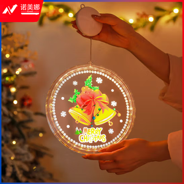 欧妮姿 圣诞装饰场景布置饰品装饰铃铛圣诞小夜灯挂件圣诞树灯创意铃铛款 (zhyghf_221718637)