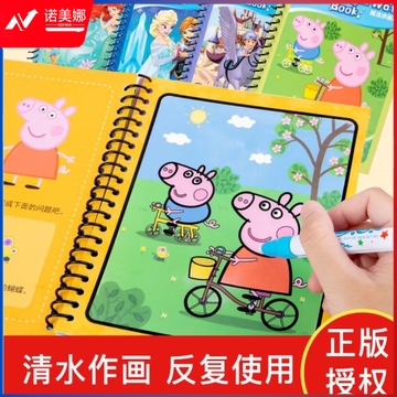 心有灵犀 神奇水画本儿童画册魔法水画册可重复使用水画本涂色清水作画涂鸦临摹宝宝女孩男孩圣诞节礼物 奥特曼【一本一笔】 (zhyghf_26130905)