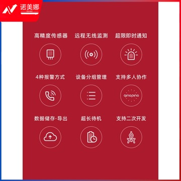 惠利得 定制青萍电子温湿度气压计工业高精度记录仪智能远程报警充电室内大棚 Wi-Fi 低温气压版