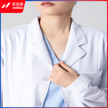 抗皱白大褂长短袖女加厚医生医师工作服医学生白大衣实验室服定制 已售 3万+