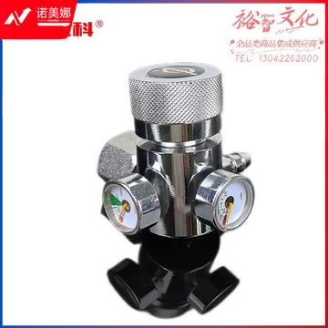 化科 氧气表 氧气减压阀O2减压器全铜 370型高压小巧压力表 精品防摔氧气表【双表头】 (zhyghf_221717772)