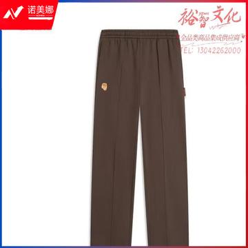 李宁反伍丨加绒保暖卫裤男子新款刺绣直筒宽松运动裤子AKLT845 【常规】炭啡褐-1 3XL (
