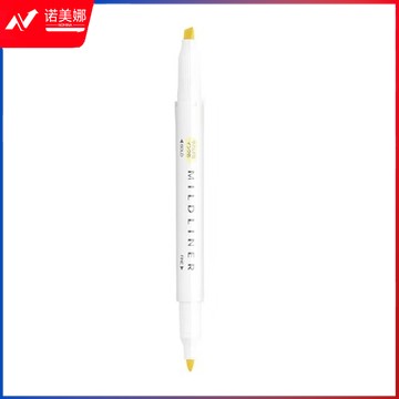 斑马牌（ZEBRA）荧光笔亲和系列 双头荧光笔 学生标记笔记号笔 WKT7 柔和果冻黄