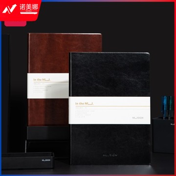 纽赛(NUSIGN)商务皮面笔记本子B5 特厚意大利纸张进口皮料 随机商务色NS256
