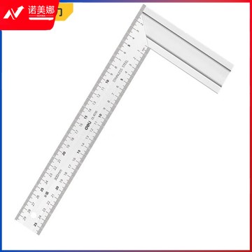 得力（deli）钢角尺直角尺双刻度角尺测量方直尺 钢角尺300mm