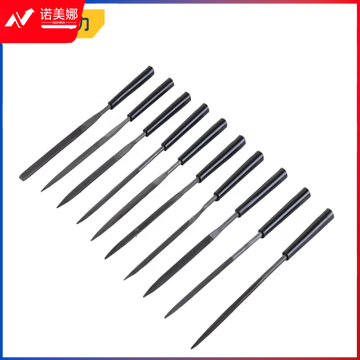 得力工具DL2160钢锉刀整形挫10件套整形锉套装迷你木工什锦挫刀金属打磨工具平板半圆三角整形什锦锉小钢锉刀组套