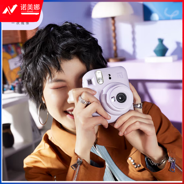 富士instax立拍立得 一次成像相机 mini12(mini11升级款)鸢尾紫 相纸电池套装