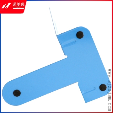 得力(deli)金属铁书立架 书籍挡靠夹2片/付 大号蓝色 23cm高度