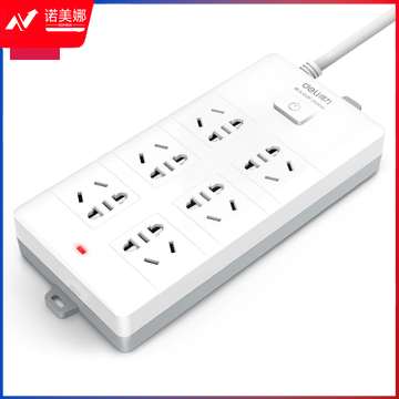 得力18168-05插座_6组_5米_PVC袋装(白)(只)TJZ08151625028737