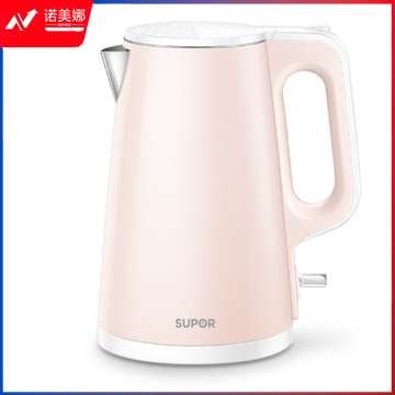 苏泊尔(SUPOR)电水壶SW-15S01A 家用全自动电水壶电热烧水壶1.5L不锈钢自动断电粉色 DBJ202307171256003