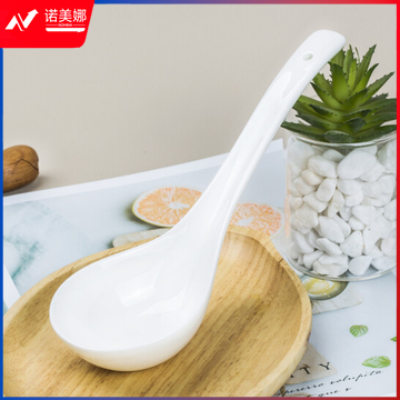 大号汤勺 饭勺子 餐勺陶瓷骨瓷餐具纯白调羹 22.5*7.5cm    DBJ202305241606013