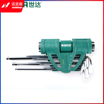 世达(SATA)9件增力型加长球头内六角扳手组套货号09124 DBJ202304131439577