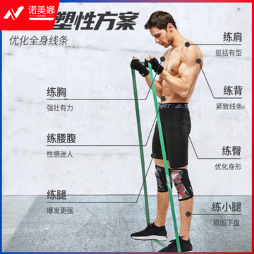 TMT 弹力带健身绳男女阻力带康复拉力带训练引体向上辅助瑜伽运动 基础蓝绿-阻力15-35斤+收纳袋