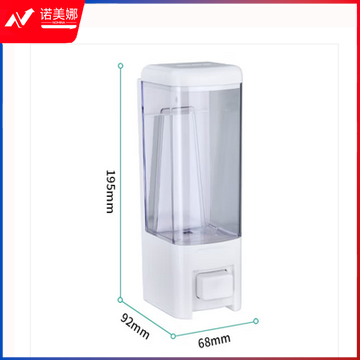 瑞沃(SVAVO)壁挂皂液器手动洗手液盒免打孔 卫生间洗发沐浴露瓶V-8101白色