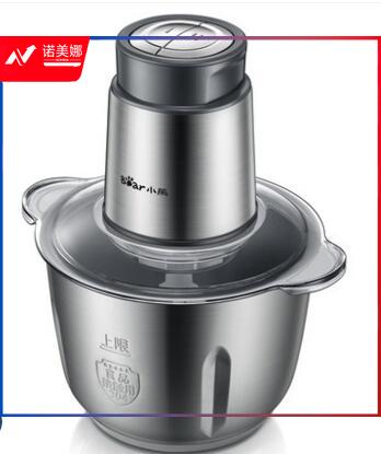 小熊QSJ-B03L5 料理机 家用电动不锈钢绞肉机双层四叶搅拌机 2L  DBJ202304101617321