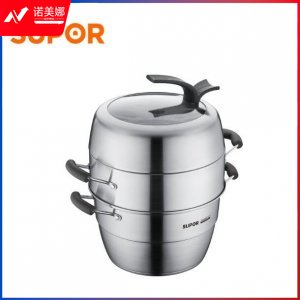 苏泊尔/SUPOR SZ26V2 蒸锅 304不锈钢加厚复合底巧易取 可立盖蒸锅 电磁炉通用 26CM  DBJ202307171258429