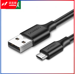 绿联 UGREEN US289 USB2.0公转Micro5p数据线 60135 安卓数据线快充micro usb蓝牙耳机充电宝线 0.5米/黑色  DBJ202301181403001