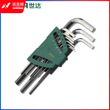 世达(SATA)9件加长内六角扳手组套货号09107 DBJ202304131427058