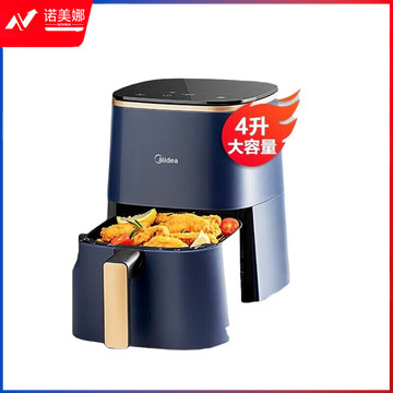 美的(Midea)空气炸锅多功能无油低脂电炸锅煎炸锅智能触屏不粘易清洗薯条机 4升精准控温 KZC4001 DBJ2024031513174814