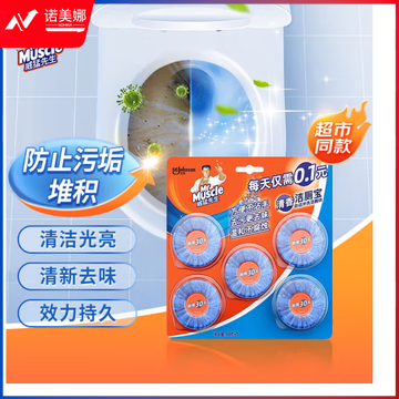 威猛先生（Mr Muscle） 洁厕宝 蓝泡泡  40g*5块 清香型 